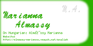 marianna almassy business card